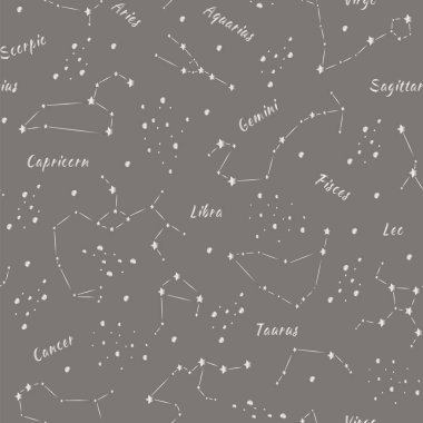 Bej arkaplan, vektör üzerinde pürüzsüz takımyıldız deseni