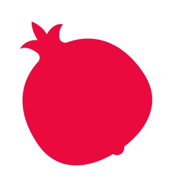 Nar meyvesi ikonu. vektör illüstrasyonu