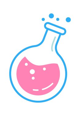 Laboratuvar şişesi. Okula geri dön. Vektör illüstrasyonu