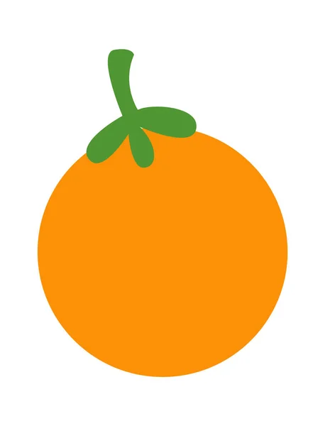 Orange Fruit Icon Vector Illustration — Stock Vector