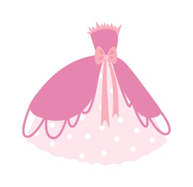 Kadın gece elbisesi. Vektör illüstrasyonu