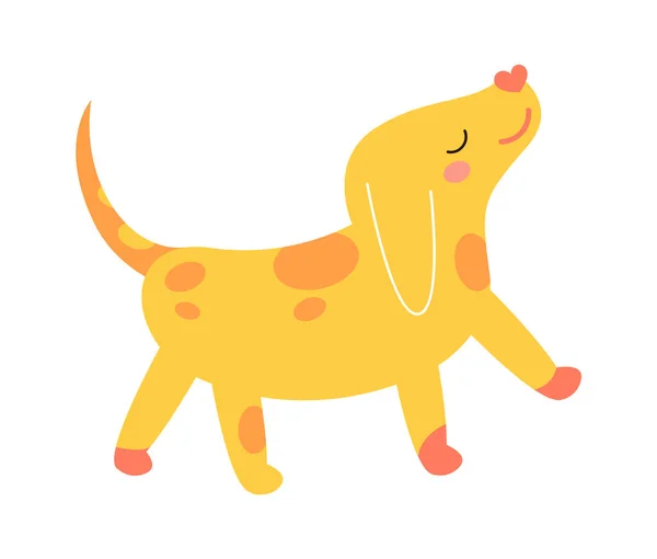 Cão Infantil Dos Desenhos Animados Animal Quinta Ilustração Vetorial —  Vetores de Stock