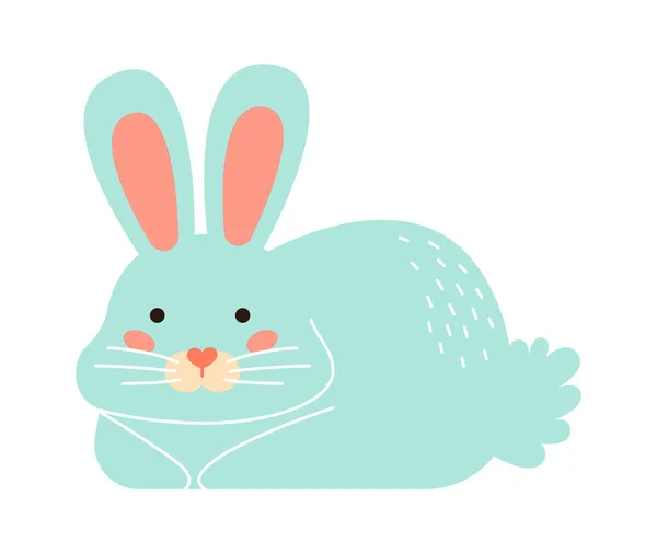 Мультяшный Кролик Фермерское Животное Векторная Иллюстрация — стоковый вектор