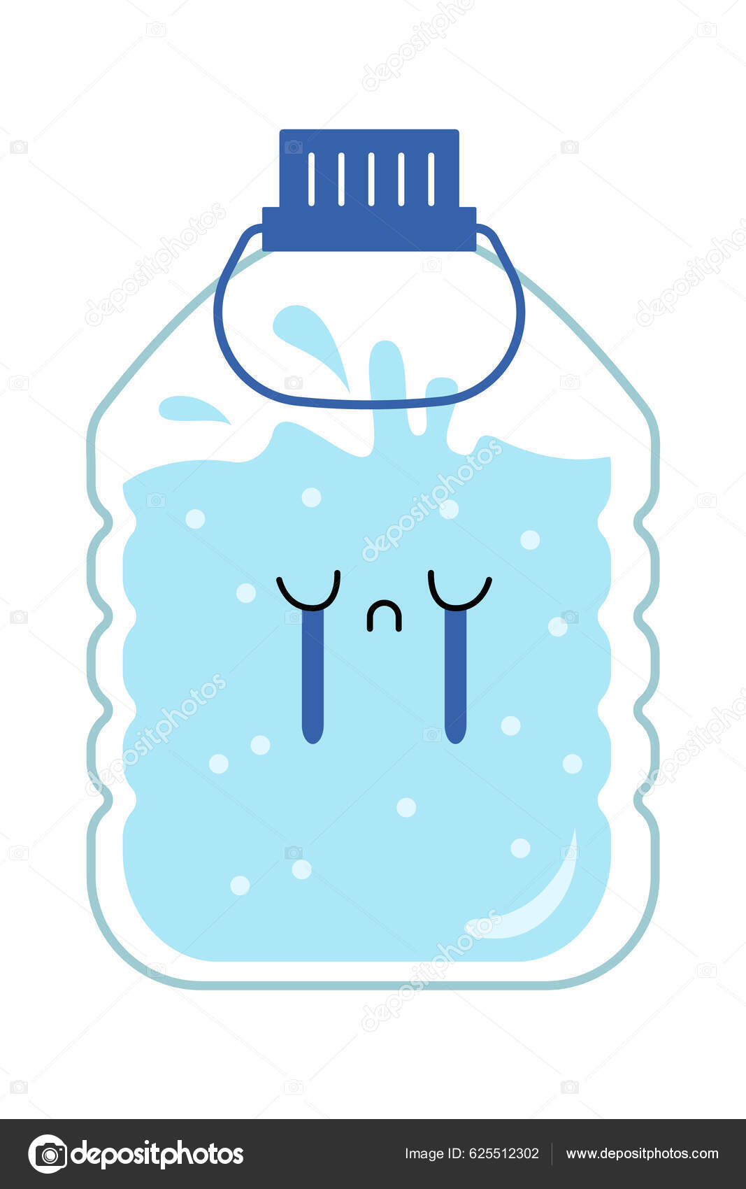 Cartoon Character Water Canister Vector Illustration Stock Vector by ...