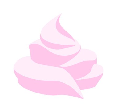 Marshmallow tatlı yemek ikonu. Vektör illüstrasyonu