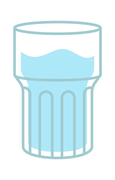 Glas Water Pictogram Vectorillustratie — Stockvector