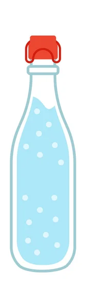 Wasserflasche Aus Glas Vorhanden Vektorillustration — Stockvektor