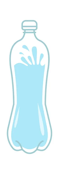 Wasserflasche Aus Kunststoff Vektorillustration — Stockvektor
