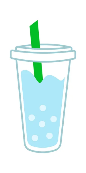 Bicchiere Acqua Plastica Illustrazione Vettoriale — Vettoriale Stock