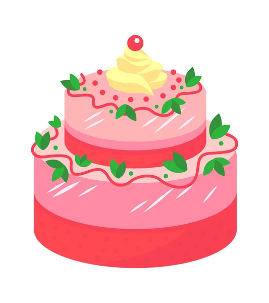 Urodzinowy Tort Ilustracja Wektora — Wektor stockowy