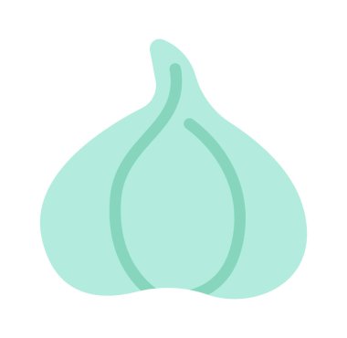 Sarımsaklı sebze ikonu. Sağlıklı yiyecekler. Vektör illüstrasyonu