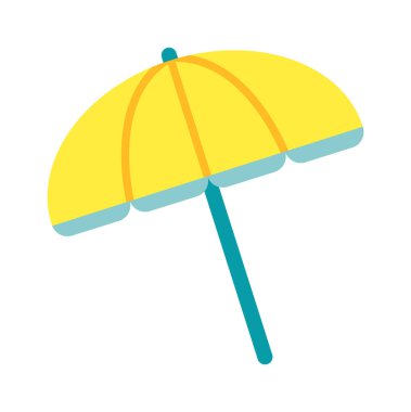 Plaj şemsiyesi ikonu. vektör illüstrasyonu