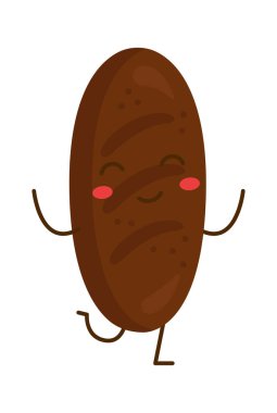 Mutlu çizgi film karakterleri. Pastane Simgesi. Vektör illüstrasyonu