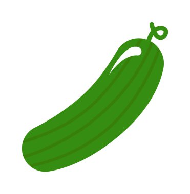 Salatalık Sebze Simgesi. Sağlıklı yiyecekler. Vektör illüstrasyonu