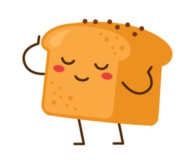 Mutlu çizgi film karakterleri. Pastane Simgesi. Vektör illüstrasyonu