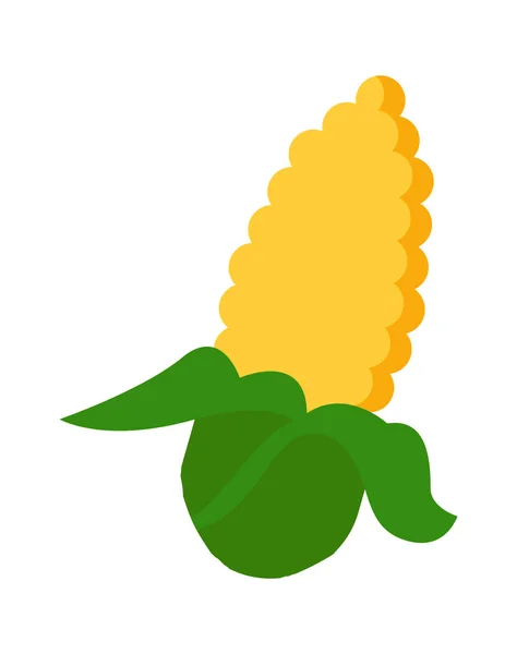 Maïs Plantaardige Ikoon Gezond Eten Vectorillustratie — Stockvector