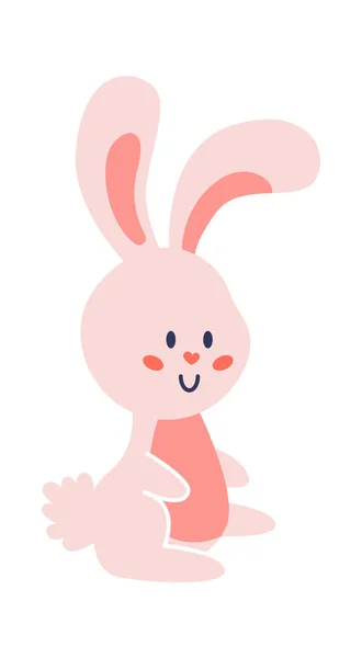 Desain Cute Rabbit Childish Ilustrasi Vektor - Stok Vektor
