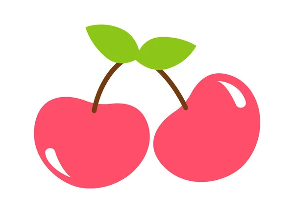 樱桃图标新鲜水果图标 矢量说明 — 图库矢量图片