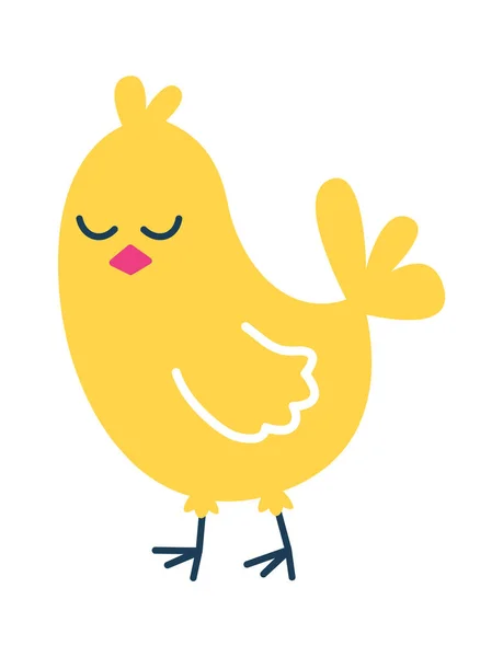 Niedliche Huhn Kindische Cartoon Animal Vektorillustration — Stockvektor