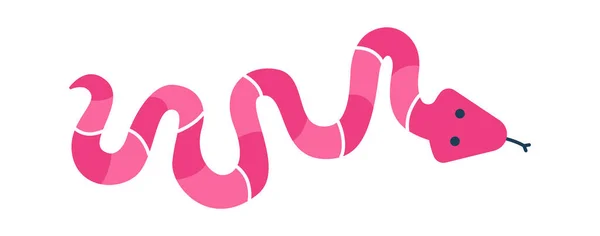 Serpent Mignon Animal Bande Dessinée Enfantin Illustration Vectorielle — Image vectorielle