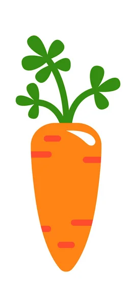 Icono Zanahoria Vegetal Comida Saludable Ilustración Vectorial — Vector de stock