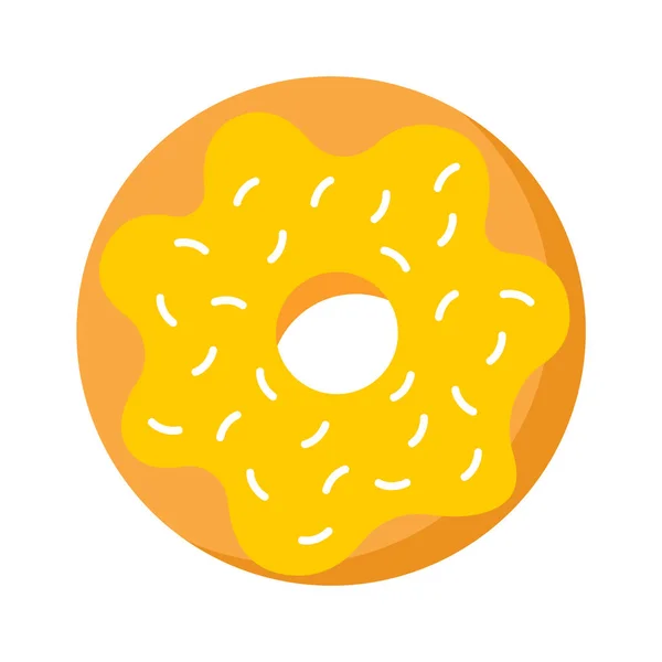 Γλυκό Ντόνατ Εικονίδιο Αρτοποιίας Εικονογράφηση Διανύσματος — Διανυσματικό Αρχείο