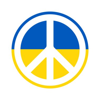 Ukrayna logosu için barış. Vektör illüstrasyonu