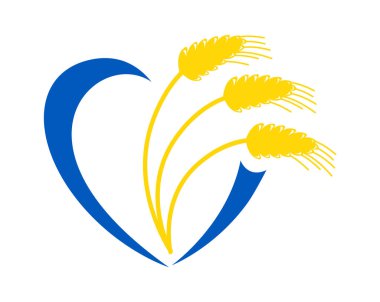 Ukrayna bayrağı için barış. Vektör illüstrasyonu