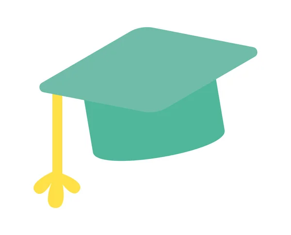 Graduate Καπέλο Εκπαιδευτικό Είδωλο Εικονογράφηση Διανύσματος — Διανυσματικό Αρχείο
