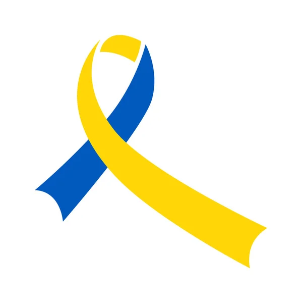 Ukrajna Zászlós Szalag Vektorillusztráció — Stock Vector
