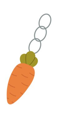 Anahtar düz simge anahtarlığı için havuç aksesuarı