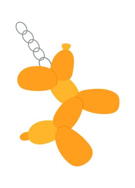 Anahtar yassı simgesi için komik balon köpek aksesuarı