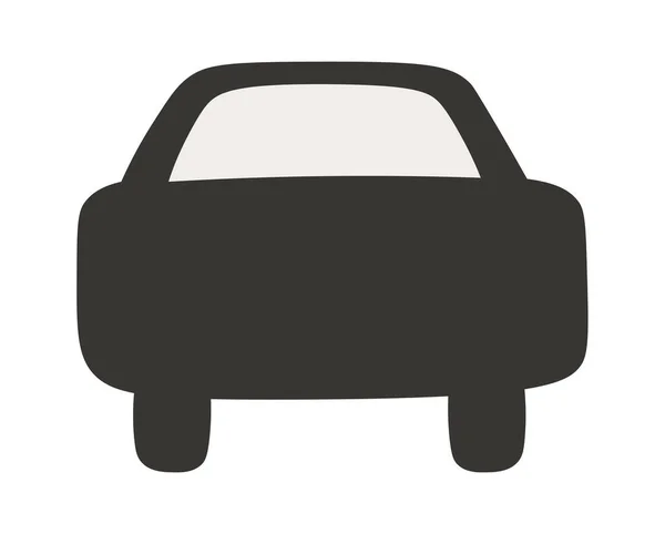 Черный Автомобиль Плоский Значок Дорожный Знак Получения Информации Пути — стоковый вектор