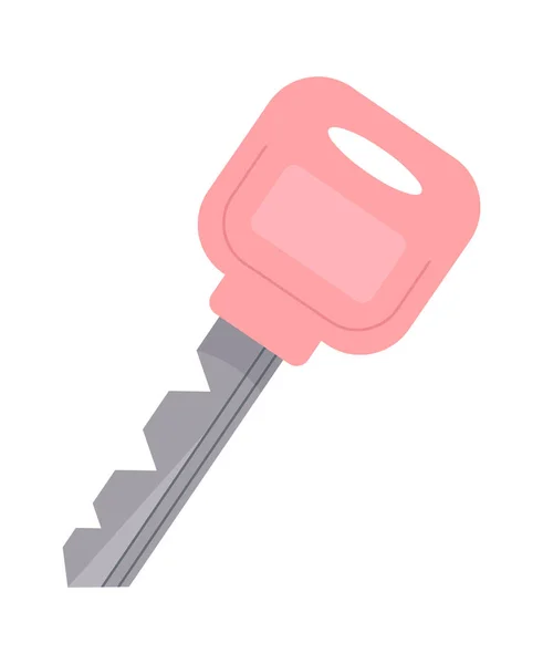 Key Flat Icon Dispositivo Metallo Sbloccare Porta — Vettoriale Stock