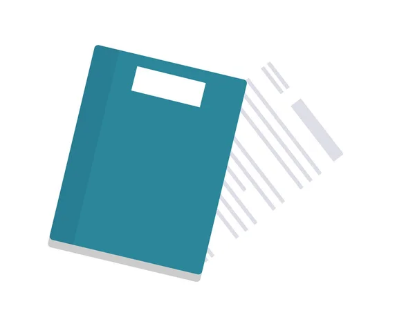 Notebook Flat Icon Material Escritório Local Trabalho — Vetor de Stock