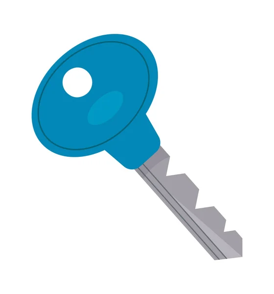 Klíč Ploché Ikony Kovové Zařízení Pro Odemykání Dveří — Stockový vektor
