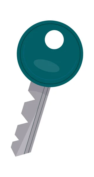 Klíč Ploché Ikony Kovové Zařízení Pro Odemykání Dveří — Stockový vektor