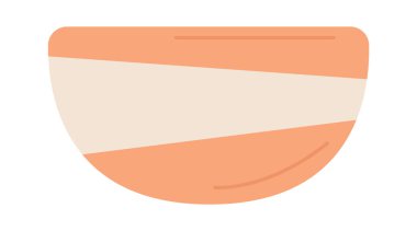 Ev bitkisi düz ikon ev bahçesi için karikatür seramik kap. Vektör illüstrasyonu