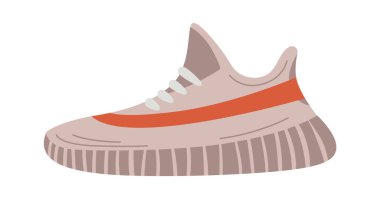 Moda spor ayakkabıları düz moda ayakkabı ikonu. Vektör illüstrasyonu