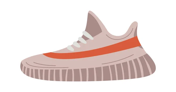 Baskets Fitness Tendance Icône Plate Paire Chaussures Mode Illustration Vectorielle — Image vectorielle