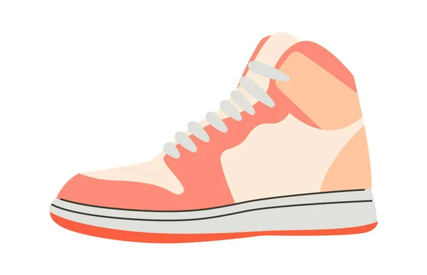 Sneaker Pour Pied Icône Plate Paire Chaussures Mode Illustration Vectorielle — Image vectorielle