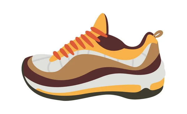 Paire Chaussures Tendance Icône Plate Baskets Mode Confortables Illustration Vectorielle — Image vectorielle