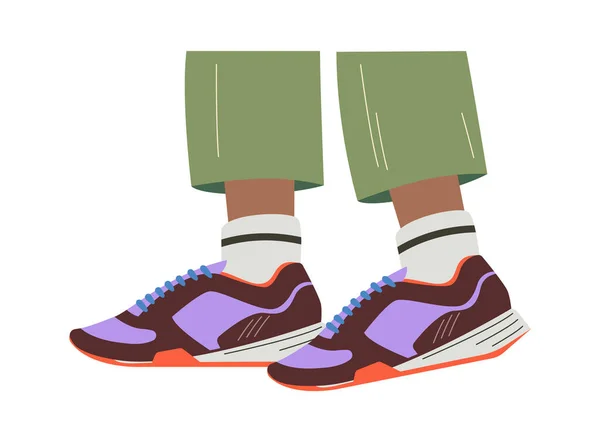 Трендмейкеры Ногах Плоские Иконы Модные Туфли Векторная Иллюстрация — стоковый вектор
