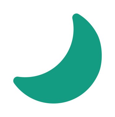 Hilal düz ikon soyut çizgi film geometrik şekilleri. Vektör illüstrasyonu