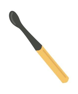 Yanmış ahşap kibrit, düz ikon çakmak elementi. Vektör illüstrasyonu