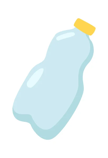 Пластикові Пляшки Сміття Плоский Значок Переробка Векторні Ілюстрації — стоковий вектор