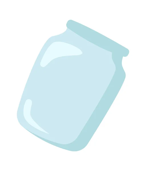 玻璃罐扁平图标垃圾回收利用 矢量说明 — 图库矢量图片