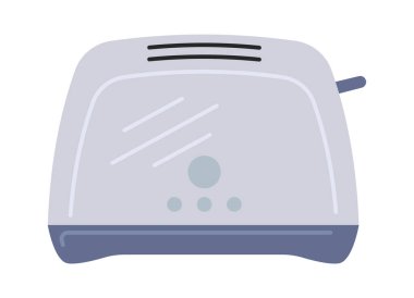 Sandviç yapmak için çelik ekmek kızartma makinesi. Vektör illüstrasyonu