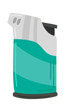 Daha hafif düz simge çelik kundaklama cihazı. Vektör illüstrasyonu