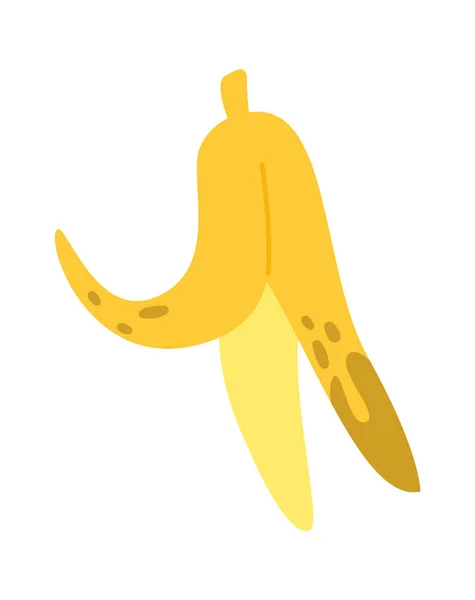 Icône Plate Épluche Banane Recyclage Illustration Vectorielle — Image vectorielle